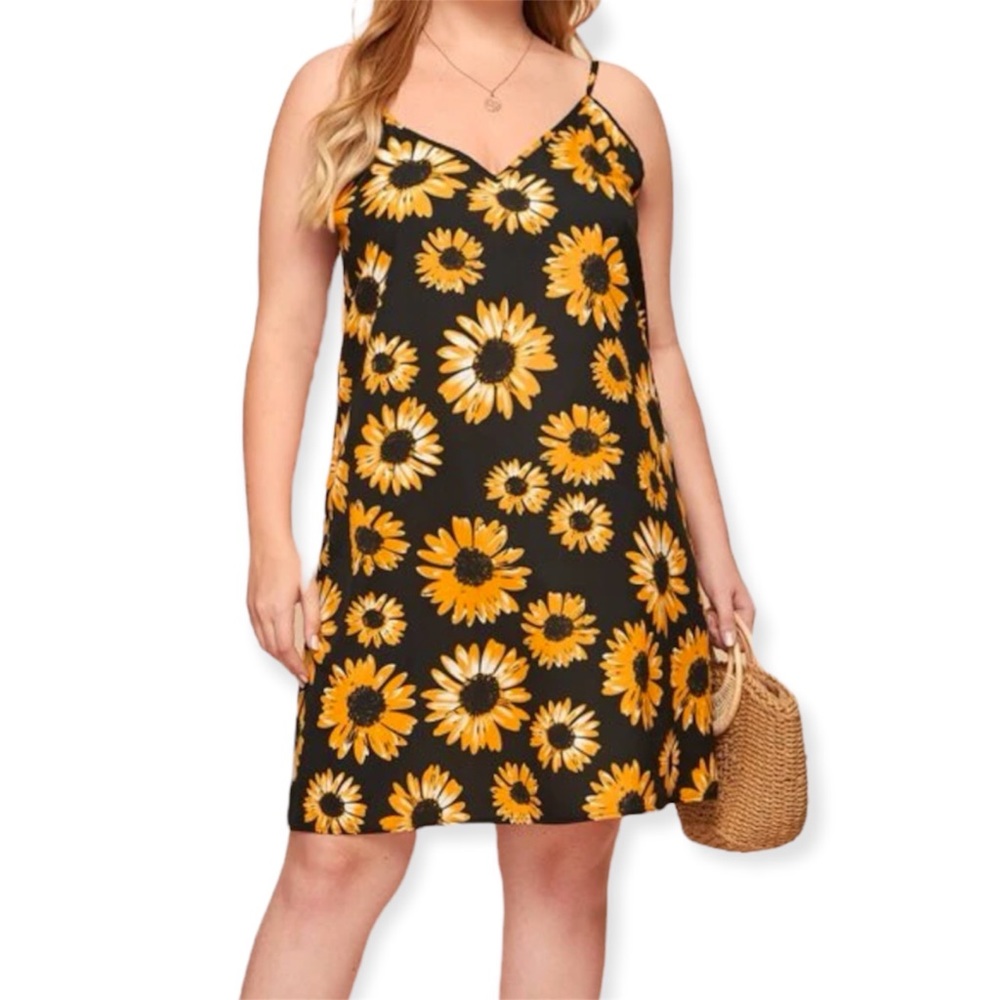 Shein Plus Sunflower Slip Dress